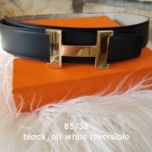 Hermes Large Constance Reversible H Belt